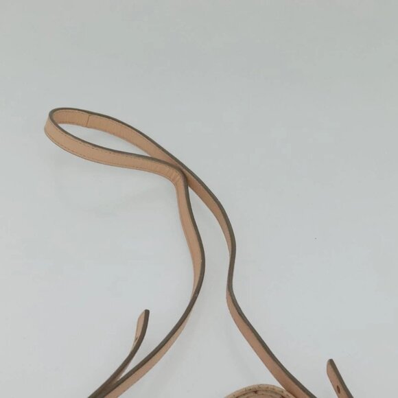 CELINE Vertical Cavas Hand Bag Leather 2way Pink Gold Auth sw418 - Picture 10 of 16